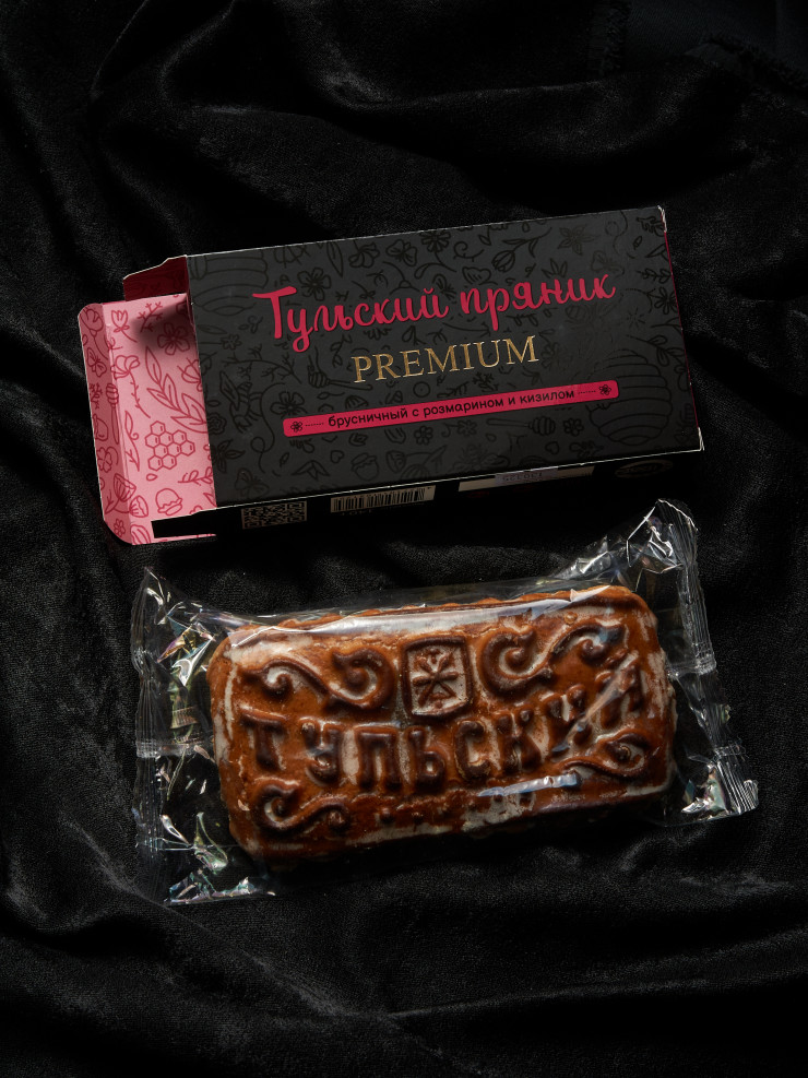 Тульский пряник "Брусничный с розмарином и кизилом" 140 гр