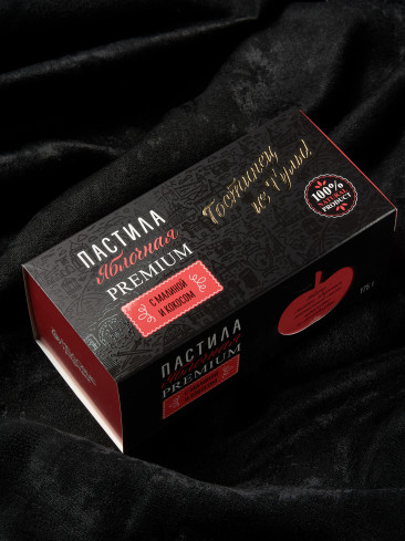 Пастила яблочная PREMIUM "С малиной и кокосом" 175 гр Пастила яблочная PREMIUM "С малиной и кокосом" 175 гр