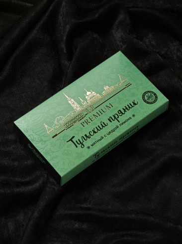 Тульский пряник PREMIUM "Мятный с цедрой лимона" 350 гр Тульский пряник PREMIUM "Мятный с цедрой лимона" 350 гр
