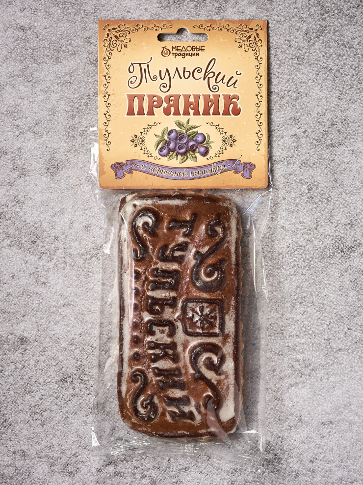 Тульский пряник с  черничной начинкой (европодвес) 140 гр
