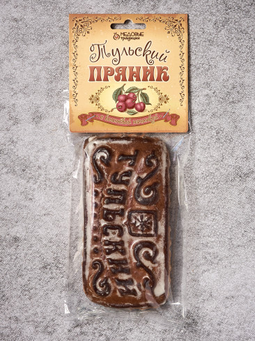 Тульский пряник с вишневой начинкой (европодвес) 140 гр Тульский пряник с вишневой начинкой (европодвес) 140 гр