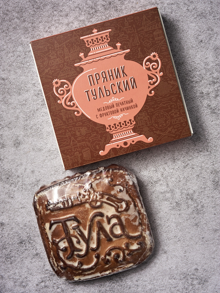 Тульский пряник в коробке "Розовый самовар" 250 гр
