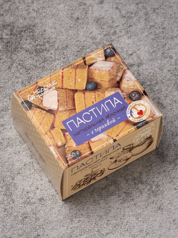 Пастила Яблочная с черникой 250 гр