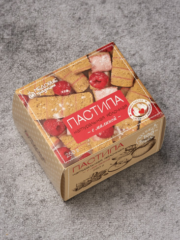 Пастила Яблочная с малиной 250 гр