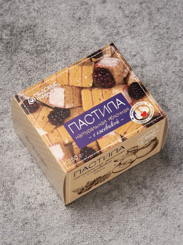 Пастила Яблочная с ежевикой 250 гр