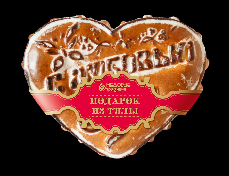 Тульский пряник "Сердечко с любовью" 350 гр Тульский пряник "Сердечко с любовью" 350 гр