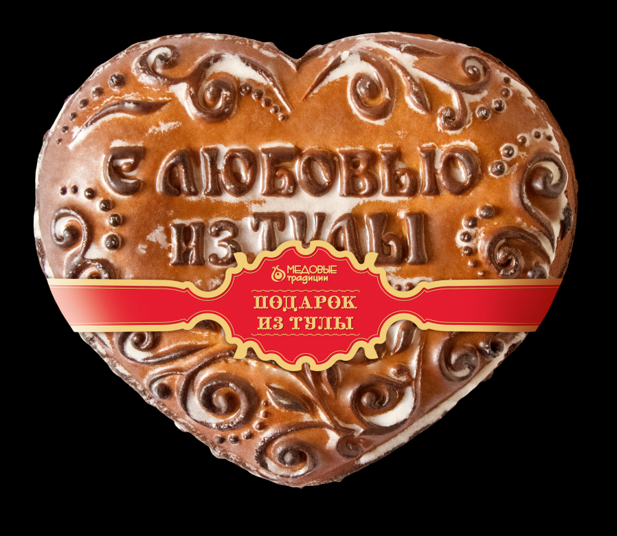 Тульский пряник "С любовью из Тулы" сердечко 850гр Тульский пряник "С любовью из Тулы" сердечко 850гр