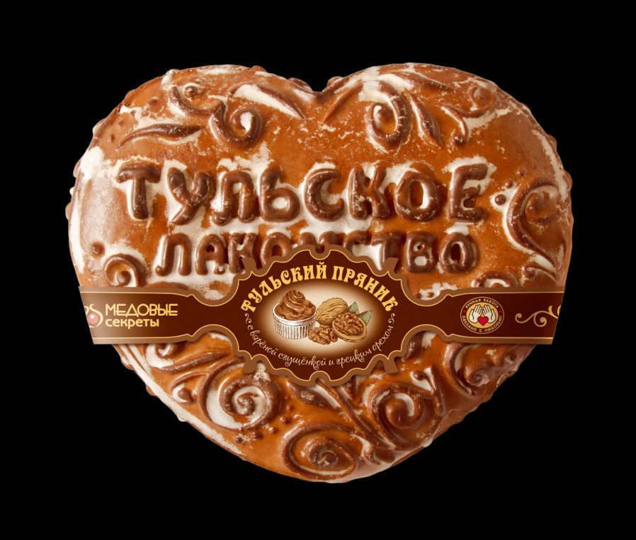 Тульский пряник  "Тульское лакомство"  с вареной сгущенкой и лесным орехом 500гр